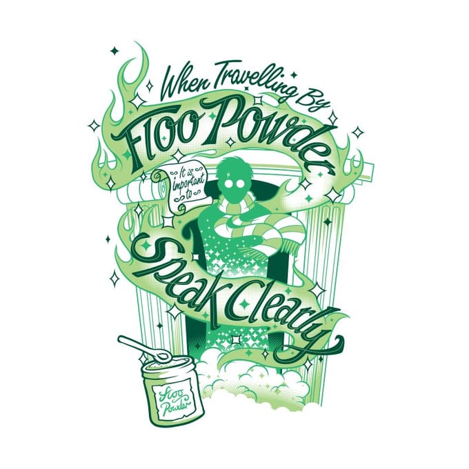 Harry Potter Floo Powder t-shirt - Wit - XXL