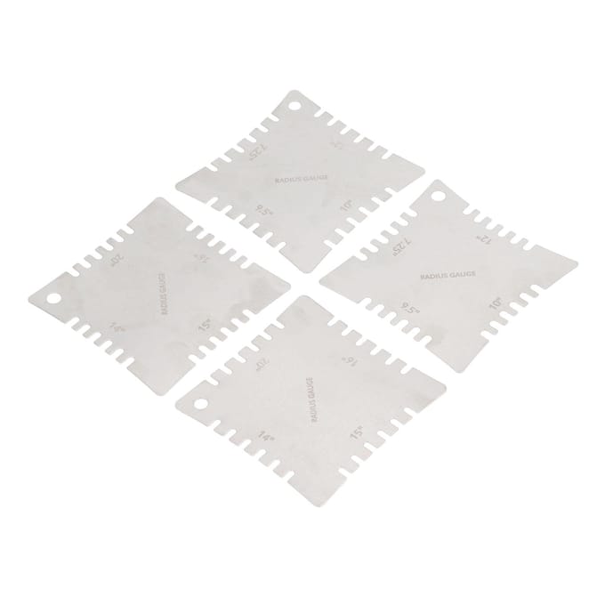 4 Stuks Gitaar Ingekerfde Radius Meetset Roestvrij Staal Vingerbord Liniaal Fretboard Meetinstrument Luthier white