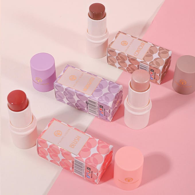 YOUNG VISION 6 stuks x 6,8 g Blush markeerstift contourcrème sticks set multifunctionele make-up lui 05 Highlighter 1pcs pink