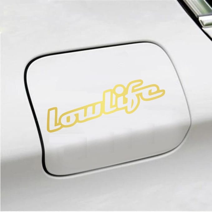 Bumpersticker - Lowlife - 6,3 X 22,1 - Goud