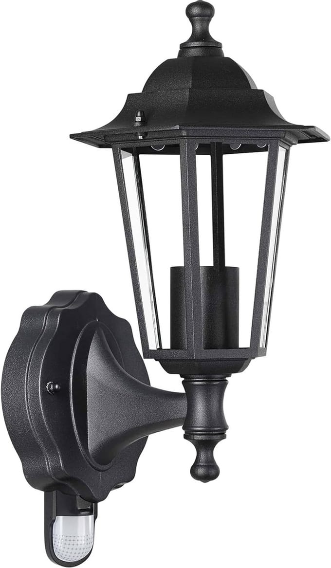 Wandlamp Buiten met Bewegingssensor IP44 - Weerbestendige Tuin- en Terrasverlichting Antraciet