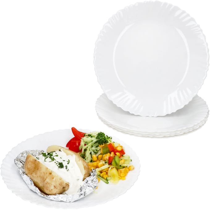 Set van 6 ARKONA opaal glazen dinerborden - 77763