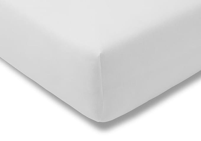 Hoeslaken Exquisit wit 90/120x200/220cm