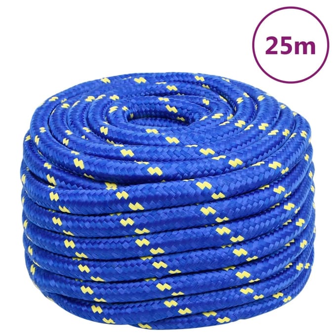 vidaXL - Boottouw - 20 - mm - 25 - m - polypropeen - blauw