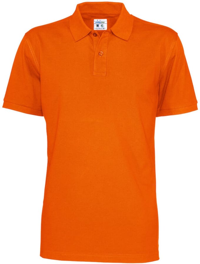 Cottover POLO PIQUE MAN - GOTS GECERTIFICEERD 141006 - Oranje - M