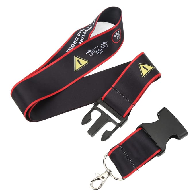Afstandsbediening Lanyard Anti-verlies Nylon Stevig RC Drones Afstandsbediening Nekband met Waarschuwingsslogan voor FPV Rood rood