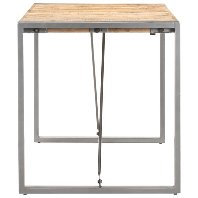 vidaXL - Eettafel - 140x70x75 - cm - massief - ruw - mangohout