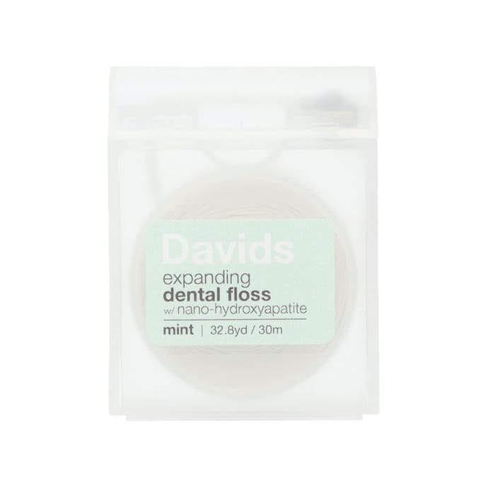 Davids, Système de recharge de fil dentaire extensible + Recharges, Menthe, Lot de 2 white