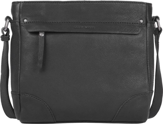 GERRY WEBER Leren Schoudertas Tarragona Shoulderbag Black Zwart