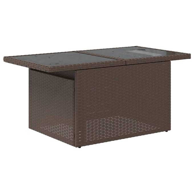 vidaXL - 9-delige - Loungeset - met - kussens - poly - rattan - bruin
