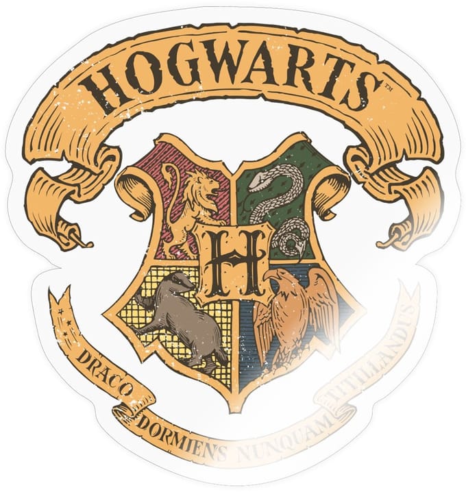 Harry Potter Zweinstein Wapenschild Hogwarts Sticker Maat S (max. 10 x 10cm)