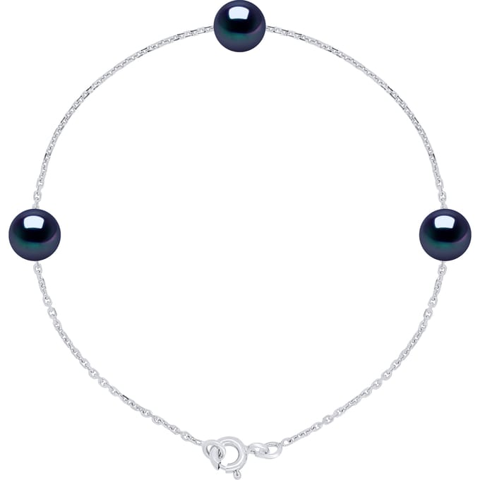 Armband 3 Echte Cultiveerde Zoetwaterparels Rond 7-8 mm