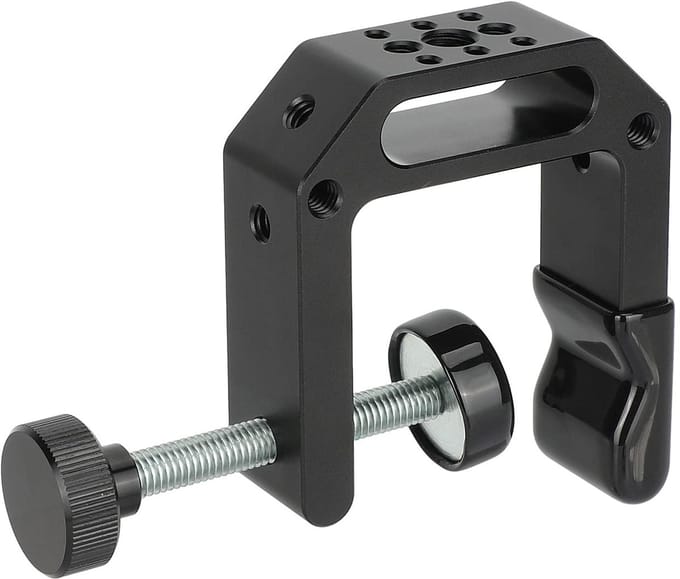 Onf3 - C-Clamp - lange nek - meerdere schroefdraadopties - zwart