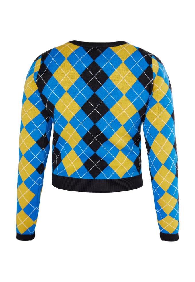 Mymo Gebreide trui Dames Zwart Blauw Veelkleurig