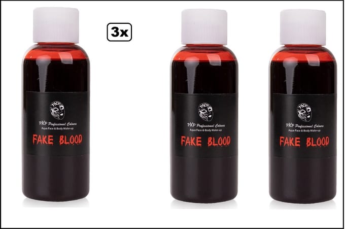 3x PXP Fake blood 50ml - Bloed horror ehbo nepbloed