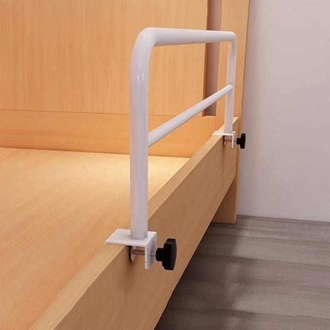 Bedhek - Bedsteun Leuning - Veilig Opstaan - Koolstofstaal Frame - 80 x 30 cm - Zwart