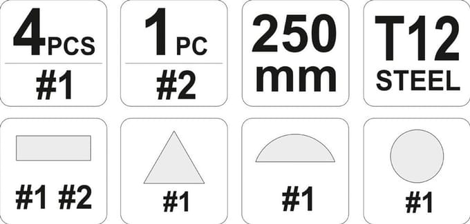 Professionele Metalen Vijlen Set van 5 – Voor Precisiewerk en Verbeterde Afwerking