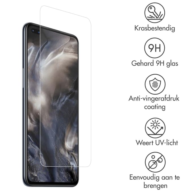 Accezz Screen Protector - Geschikt voor OnePlus Nord - Gehard Glas Screenprotector