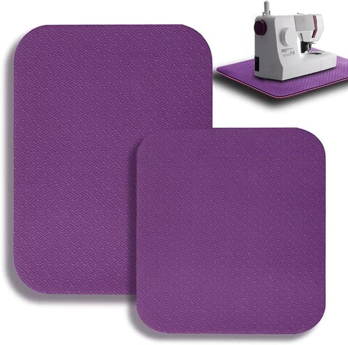 Naaimachine Demping Mat - Naaimachine Mat - Trillingen Verminderen - Verbeterd Gripontwerp - 2 stuks 51x38cm - Paars
