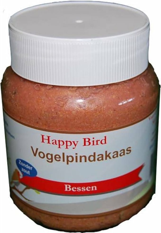 Happy Bird Vogelpindakaas in Pot Bessen 360 gr