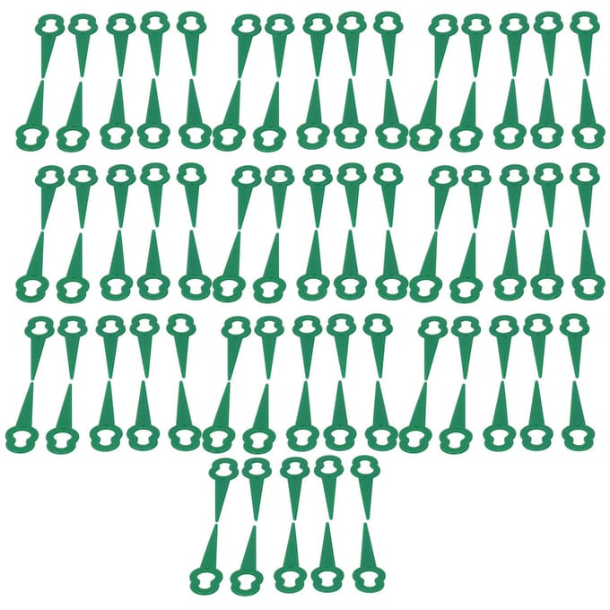 100 pièces Lame de coupe de tondeuse à gazon de remplacement Lames de coupe-bordures portables (vert)