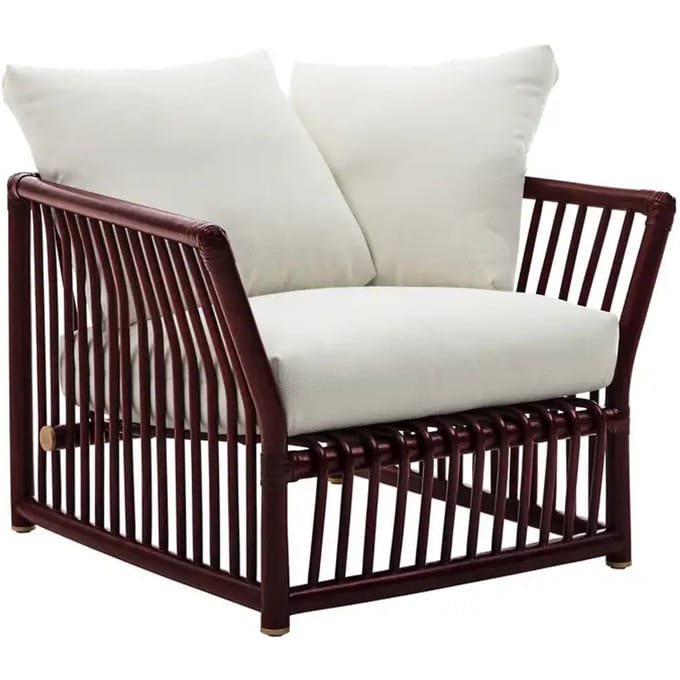 B&B Italia Softcage Outdoor Fauteuil - red stained rattan