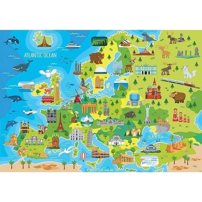 150 stukjes puzzel Educa Mapa Europa Infant