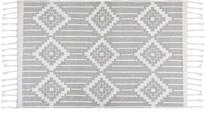 TABIAT - Vloerkleed - Wit - 80 x 150 cm - Synthetisch materiaal