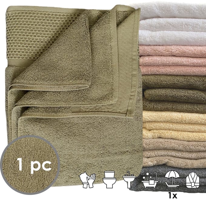 iSleep Deluxe Strandlaken - 100x180 cm - Olijf Groen