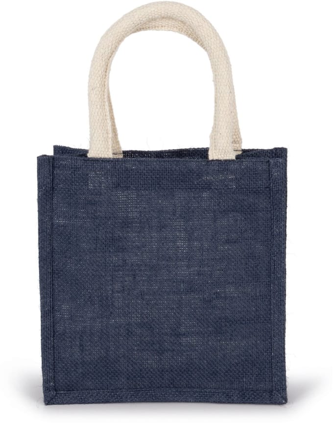 Kimood Shopper van jutecanvas - klein model KI0272 - Midnight blue - One size