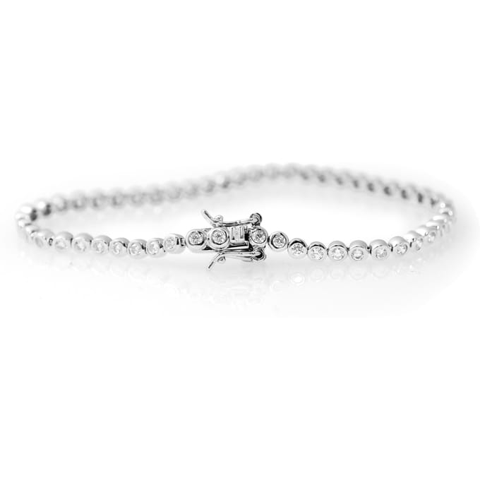 River River Armband Zirkoniumoxiden Serti Clos Joaillerie Zilver 925