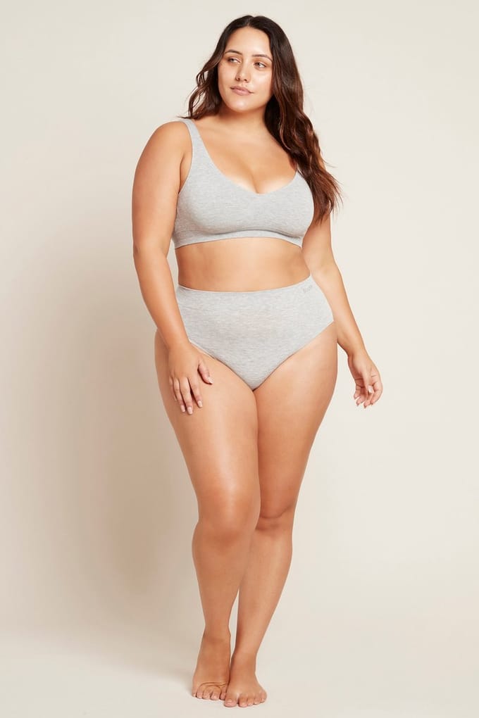 Boody - Bamboe Midi Brief - Lichtgrijs XL