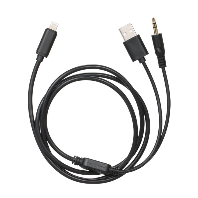 Mediakabel Audiokabeladapter Vervanging voor BMW Mini iPod iPhone 5 6 7 8 X SE Interface zwart