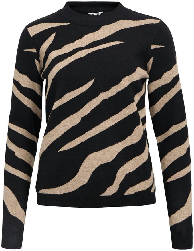 Object Objray L/s Knit Pullover Aop Truien & vesten Dames - Sweater - Hoodie - Vest- Multi - Maat L