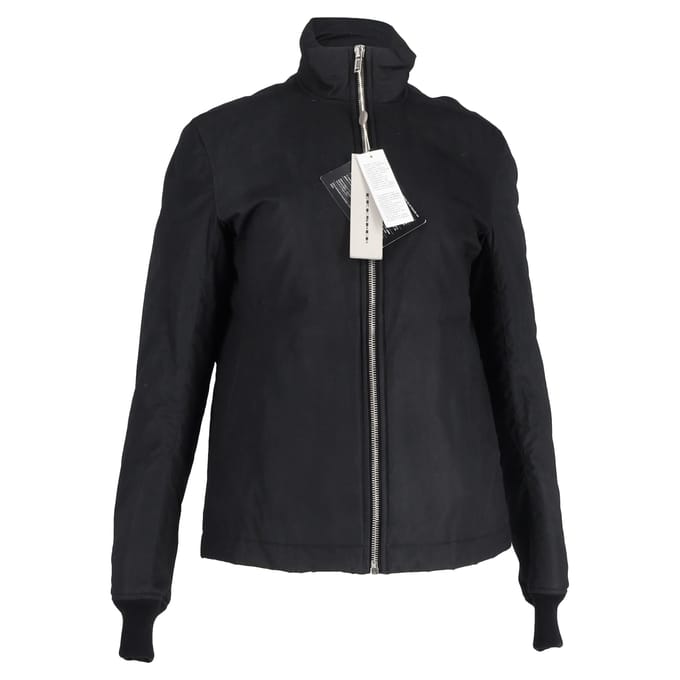 Rick Owens parka met rits in zwart katoen