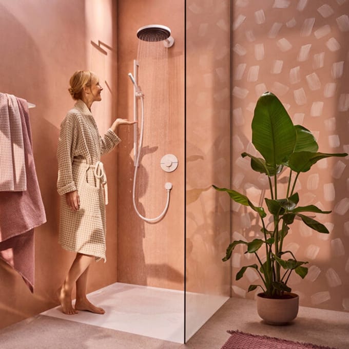 Hansgrohe Pulsify s Staaf - handdouche 100 - 1jet - ecosmart+ - geborsteld brons