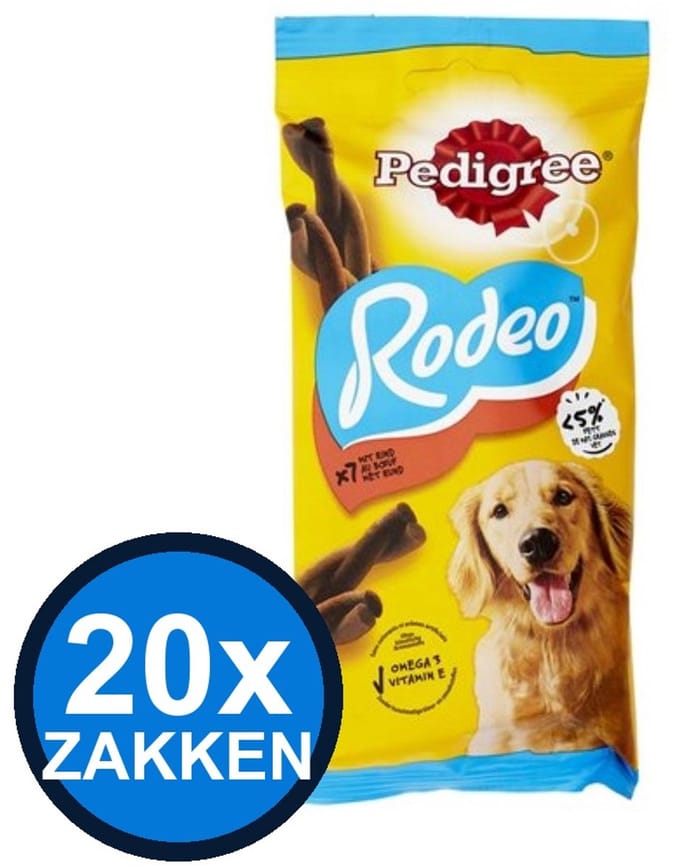 20x Pedigree - Rodeo Rund - Hondenvoer Snacks - 123 g