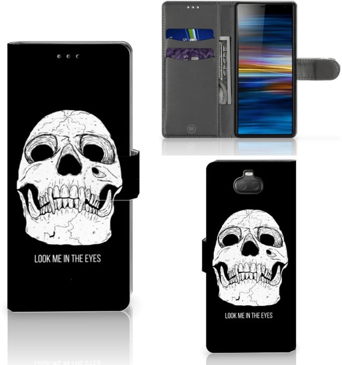 Telefoonhoesje met Naam Sony Xperia 10 Skull Eyes