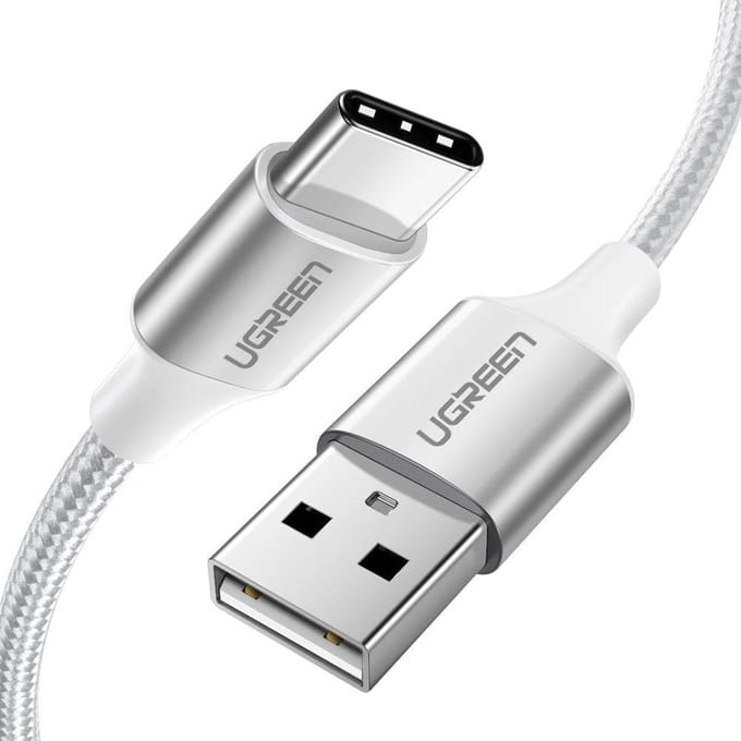 Kabel Ugreen Us288Usb Do Usb-C, Qc3.0, 1M (Biały)