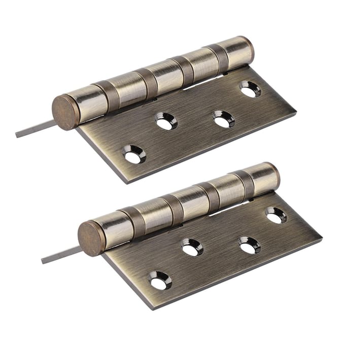 4in 3mm RVS Deurscharnier Losse Pen Demper Buffer Scharnieren Stille Lager(Plateren Geel)