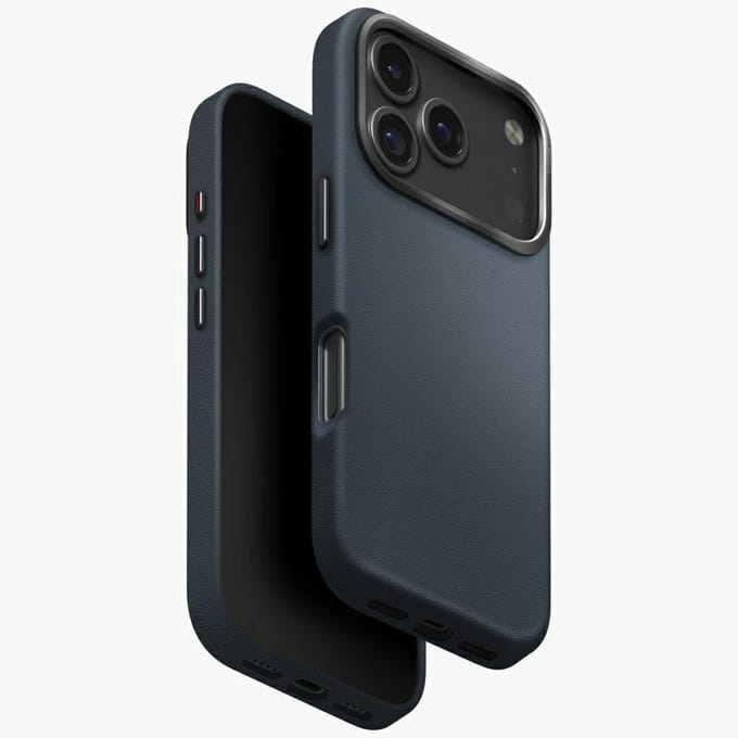 Hoes voor Apple iPhone 17 Pro, UNIQ, Lyden Leatherette, Blauw