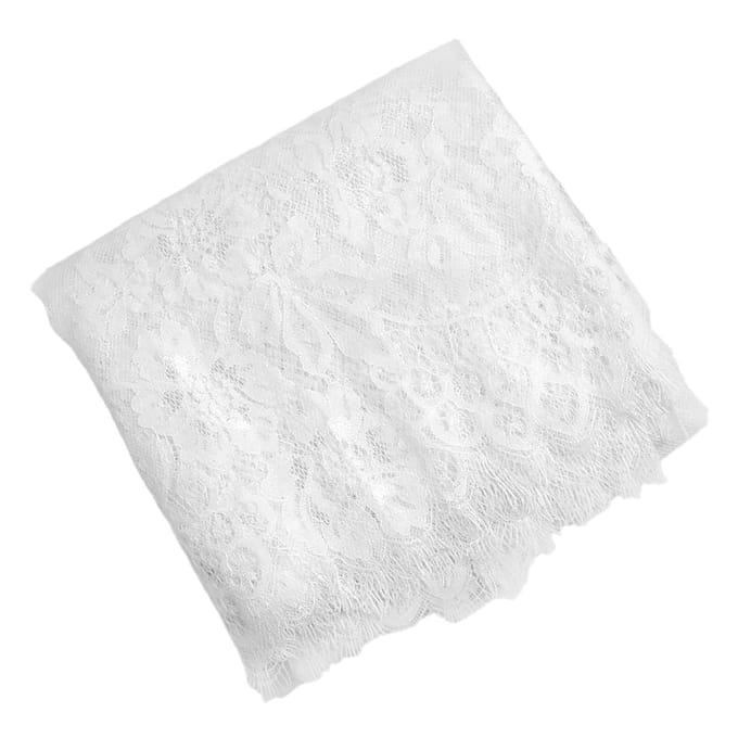Chemin de table en dentelle blanche, nappe de mariage française, décoration de table familiale, 36 x 300 cm white