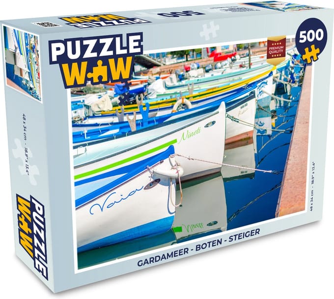 Puzzel Gardameer - Boten - Steiger - Legpuzzel - Puzzel 500 stukjes