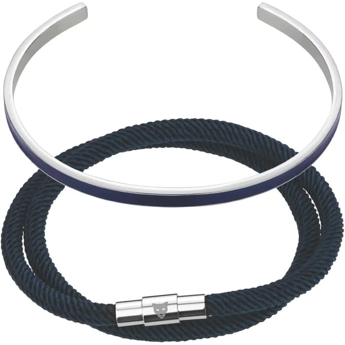 Echte leren/roestvrijstalen armband Marc Lauder