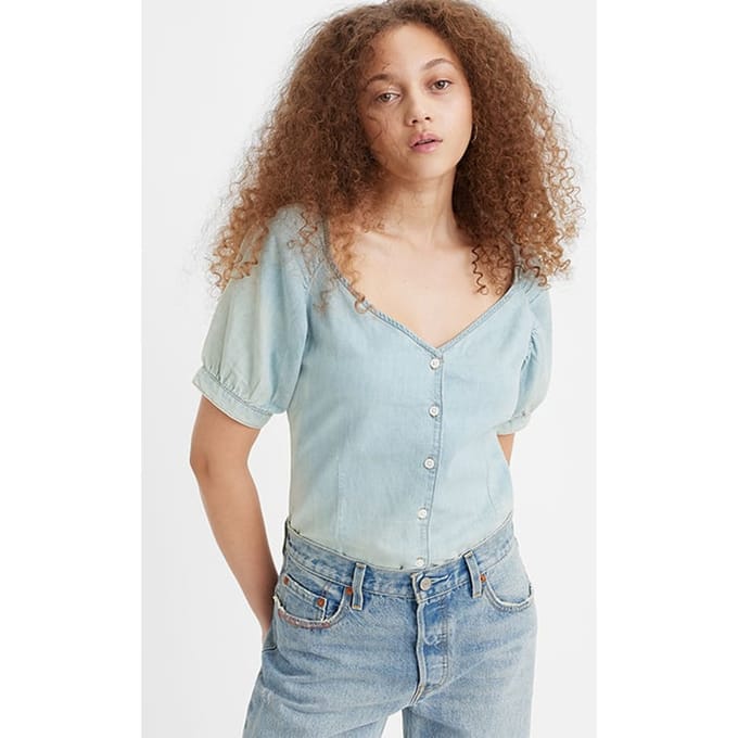 Levi's Marta Blouse Blue Taglia: XS | Magliette intime Outlet | Donna | Blu
