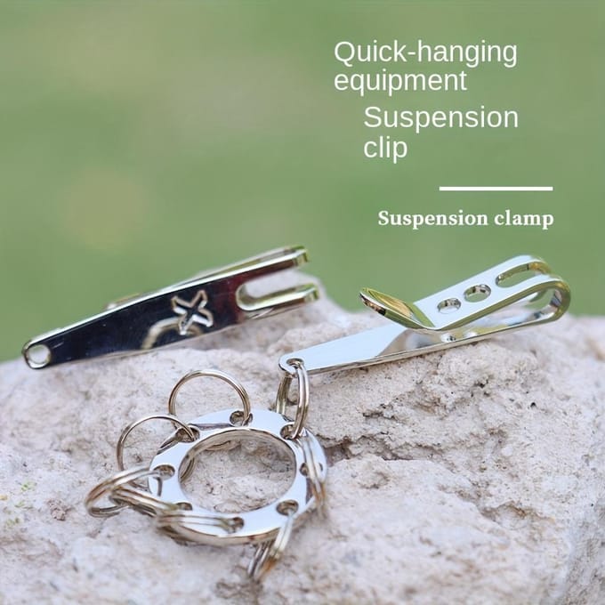 1 ensemble de Mini porte-clés à suspension rapide, accessoires de poche pour sac à dos, petit Clip de suspension 1set brown