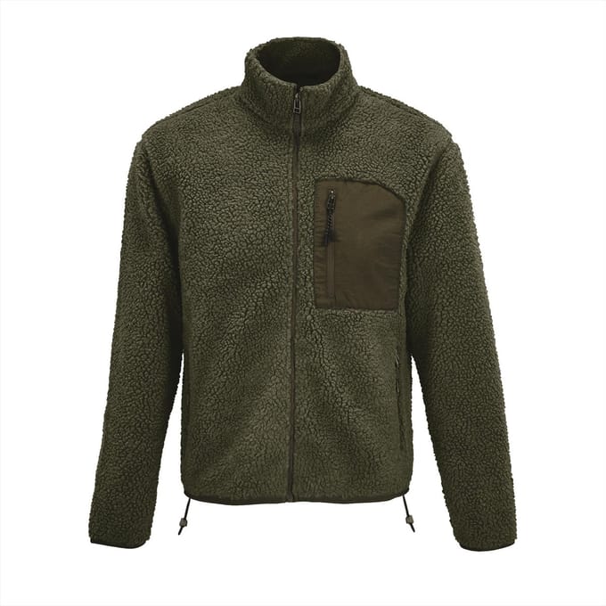 SOL'S Unisex Sherpa Jacket Fury L04042 - Army/Dark Army - M