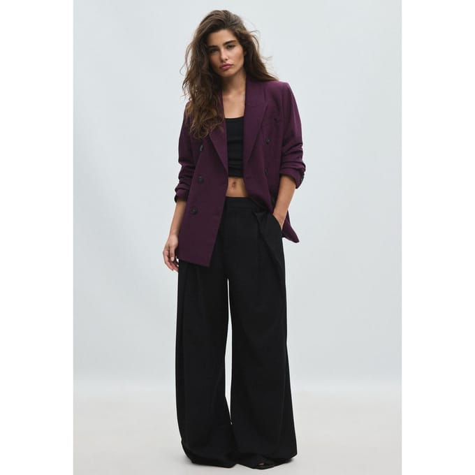 Stradivarius Getailleerd colbert met knopen  Purper L