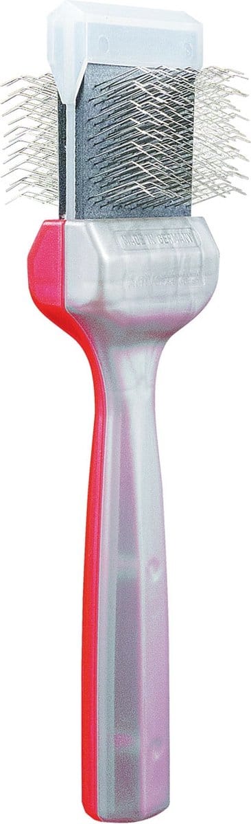 ActiVet Duo Zilver/Rood Undercoater Mat Zapper & Grabber Enkel | Pluk- & Ontwolborstel