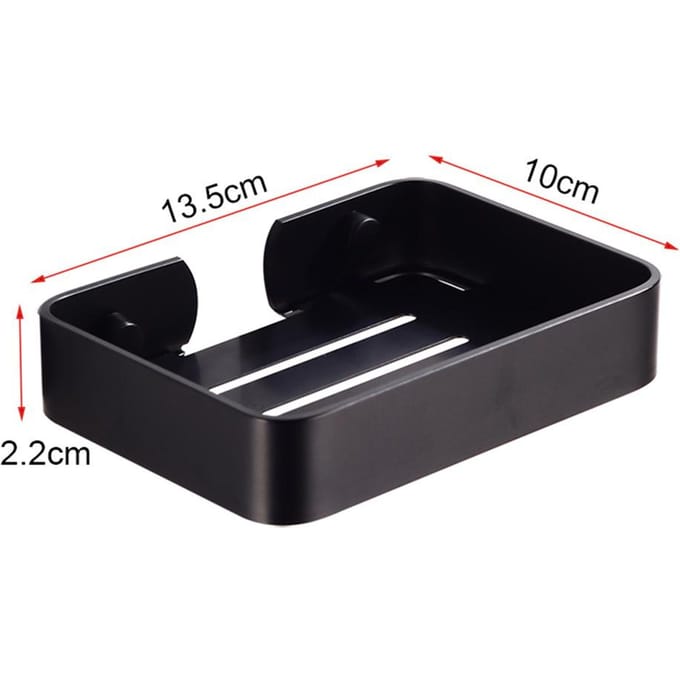 Porte-savon en aluminium spatial noir